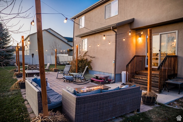 1605 W 1400 S, Vernal, UT 84078 - view of patio / terrace featuring an outdoor living space with a fire pit
