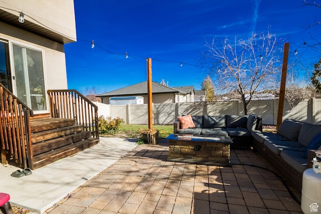 1605 W 1400 S, Vernal, UT 84078 - view of patio / terrace with an outdoor living space with a fire pit