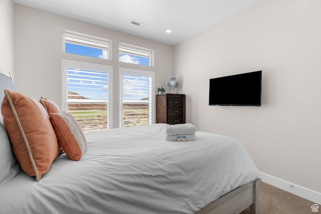 view of carpeted bedroom