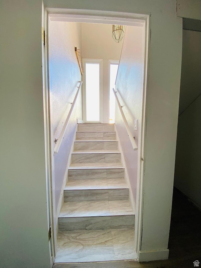 view of staircase