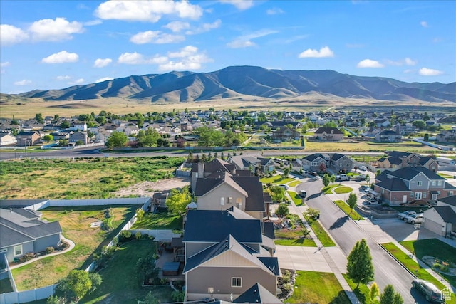 aerial view featuring a mountain view