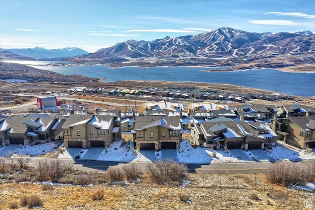 11687 N Shoreline Dr, Hideout, UT 84036 - bird's eye view featuring a water and mountain view