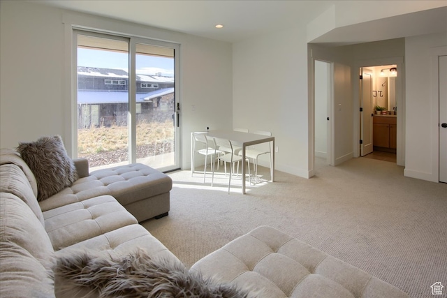 11687 N Shoreline Dr, Hideout, UT 84036 - living room featuring light colored carpet