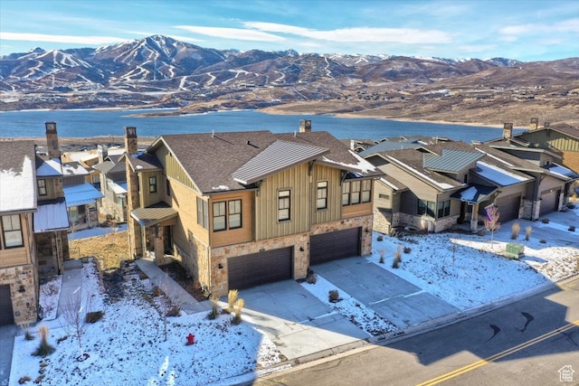 11687 N Shoreline Dr, Hideout, UT 84036 - snowy aerial view featuring a mountain view