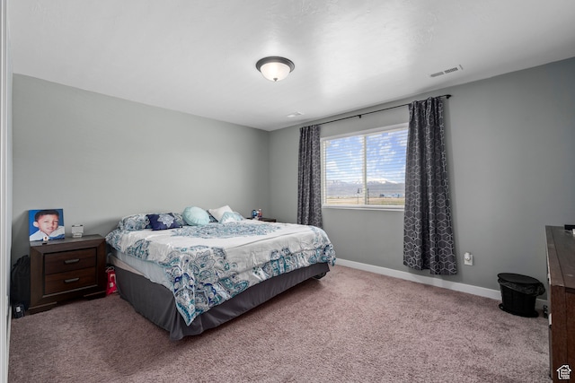 bedroom with carpet flooring
