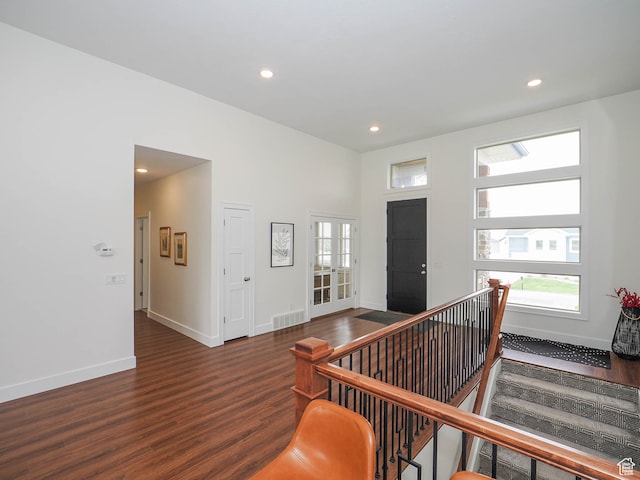 1766 S Degiorgio W, Taylor, UT 84401 - entrance foyer with french doors and dark hardwood / wood-style floors