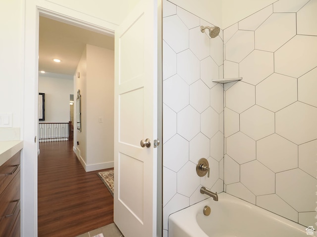 1766 S Degiorgio W, Taylor, UT 84401 - bathroom featuring hardwood / wood-style flooring and tiled shower / bath