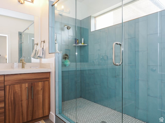 1766 S Degiorgio W, Taylor, UT 84401 - bathroom featuring tile patterned flooring, vanity, and walk in shower