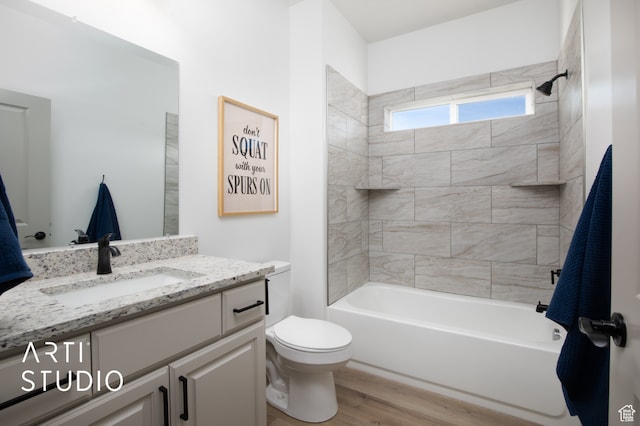 1242 S 500 W Unit 07, Manti, UT 84642 - full bathroom featuring vanity, hardwood / wood-style flooring, toilet, and tiled shower / bath