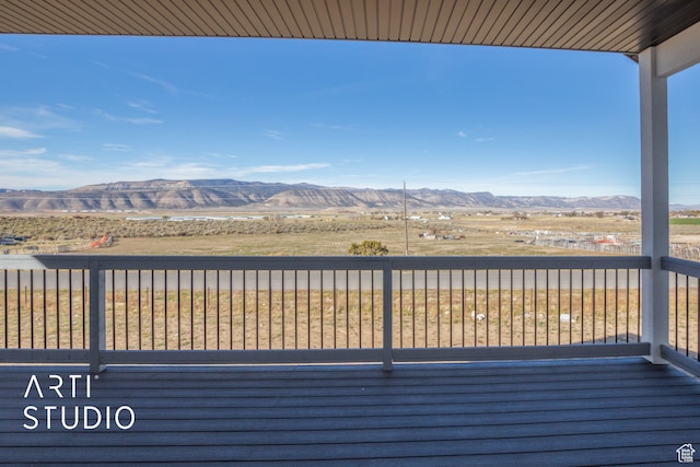 1242 S 500 W Unit 07, Manti, UT 84642 - wooden terrace featuring a mountain view