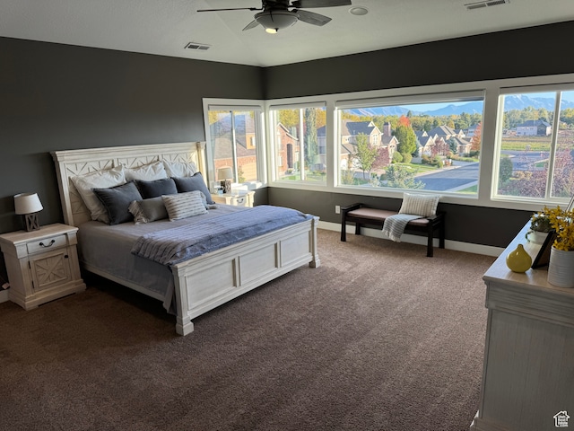 106 E 710 N, Lindon, UT 84042 - bedroom with ceiling fan and dark colored carpet