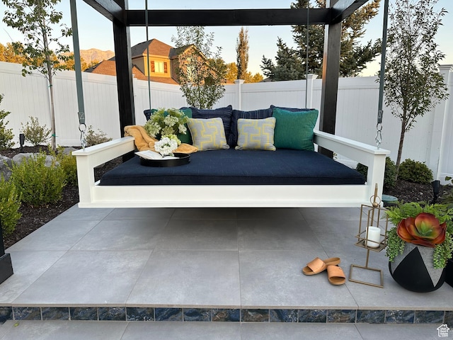 106 E 710 N, Lindon, UT 84042 - fenced backyard with an outdoor living space and a patio