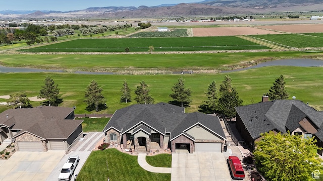 2195 S 1600 W, Richfield, UT 84701 - aerial view of property and surrounding area featuring a water and mountain view