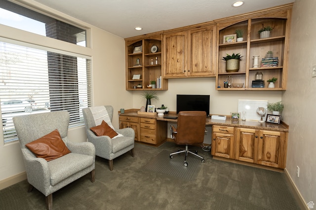 2195 S 1600 W, Richfield, UT 84701 - home office featuring dark carpet and built in desk