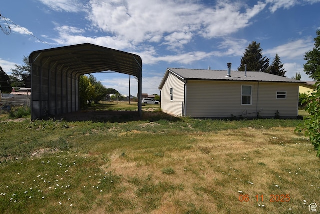 154 W 200 N, Mona, UT 84645 - view of yard featuring a carport