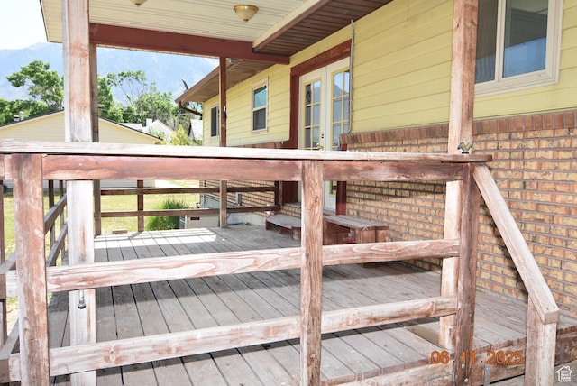 154 W 200 N, Mona, UT 84645 - wooden terrace featuring french doors
