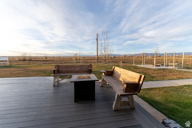 5361 N 4500 E, Roosevelt, UT 84066 - deck with an outdoor fire pit and a rural view