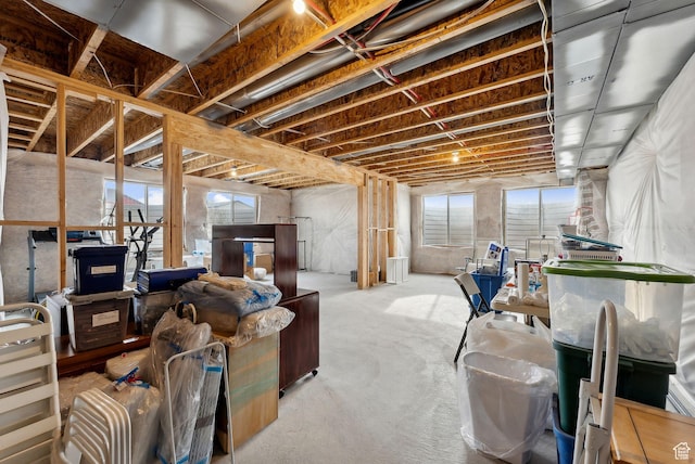 2118 N Snowy Crane Dr, Clinton, UT 84015 - basement featuring plenty of natural light and carpet