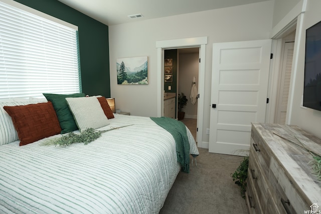 bedroom with carpet floors