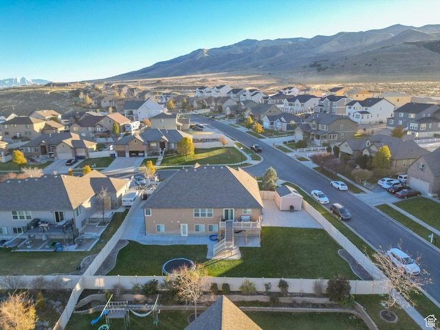 758 W Cedar View Dr, Saratoga Springs, UT 84045 - aerial perspective of suburban area featuring mountains