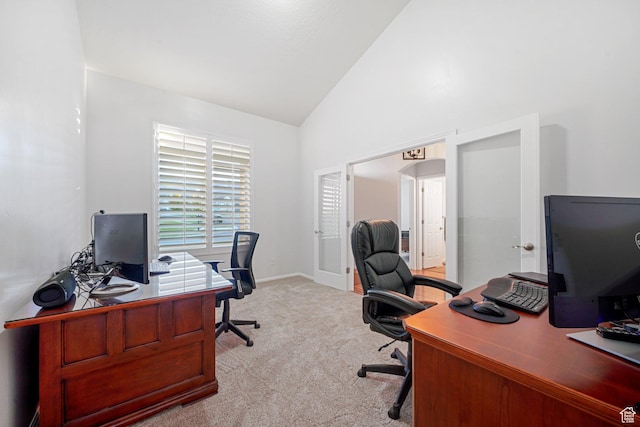 758 W Cedar View Dr, Saratoga Springs, UT 84045 - office area with carpet and high vaulted ceiling