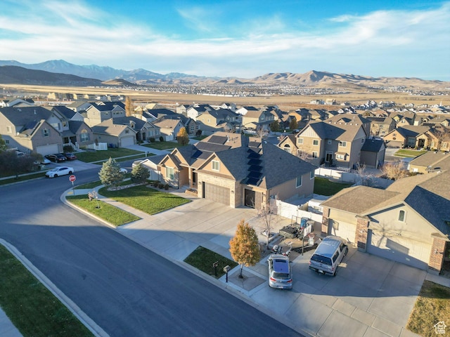 758 W Cedar View Dr, Saratoga Springs, UT 84045 - aerial view of residential area with a mountain backdrop