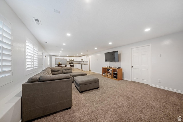 758 W Cedar View Dr, Saratoga Springs, UT 84045 - living area with recessed lighting and carpet