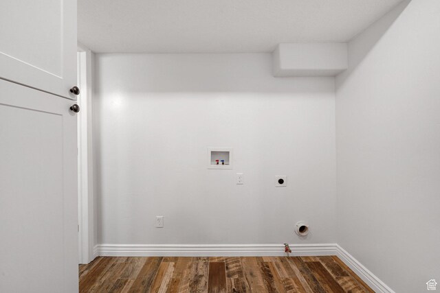 758 W Cedar View Dr, Saratoga Springs, UT 84045 - laundry room with washer hookup, hookup for an electric dryer, dark wood finished floors, and hookup for a gas dryer