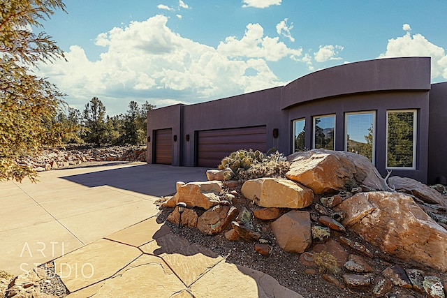 view of home's exterior featuring a garage