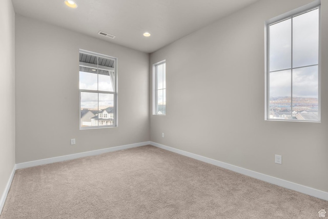 view of carpeted empty room