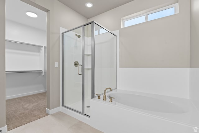 2616 N 3020 W, Clinton, UT 84015 - bathroom with tile patterned floors and shower with separate bathtub