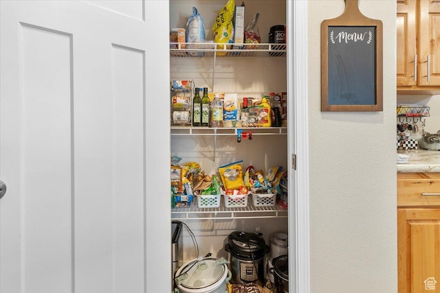 view of pantry