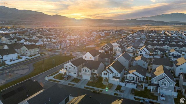 513 S Valkyries Ln, Saratoga Springs, UT 84045 - bird's eye view featuring a mountain view and a residential view