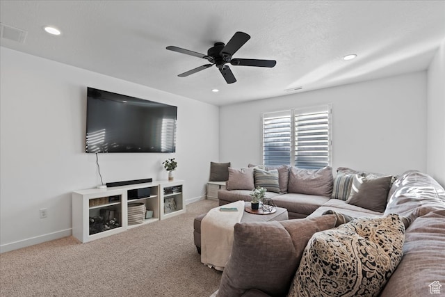 513 S Valkyries Ln, Saratoga Springs, UT 84045 - living area with baseboards, a ceiling fan, and carpet