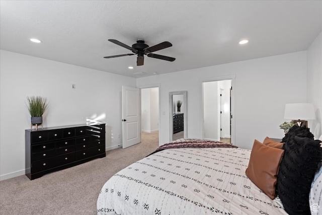 513 S Valkyries Ln, Saratoga Springs, UT 84045 - carpeted bedroom with recessed lighting, baseboards, and ceiling fan
