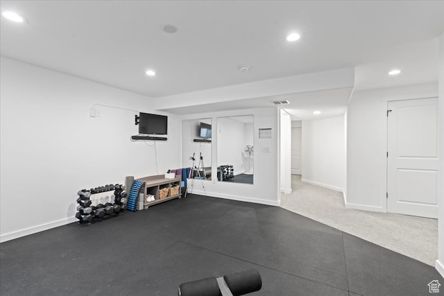 513 S Valkyries Ln, Saratoga Springs, UT 84045 - workout room with baseboards and recessed lighting