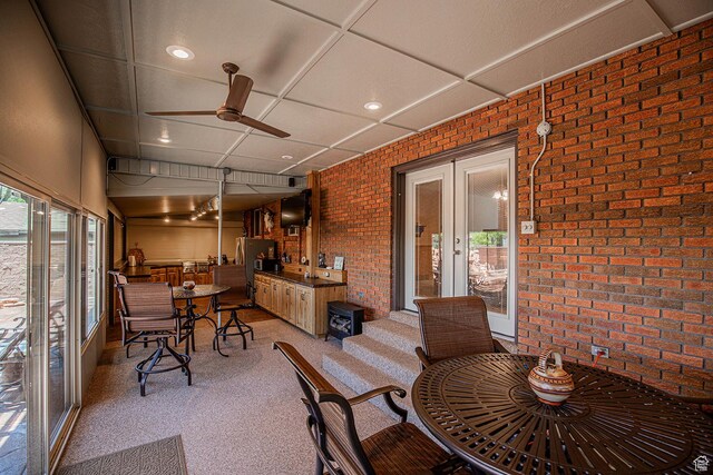 148 S Sunnybrook Dr, Salina, UT 84654 - sunroom / solarium featuring french doors