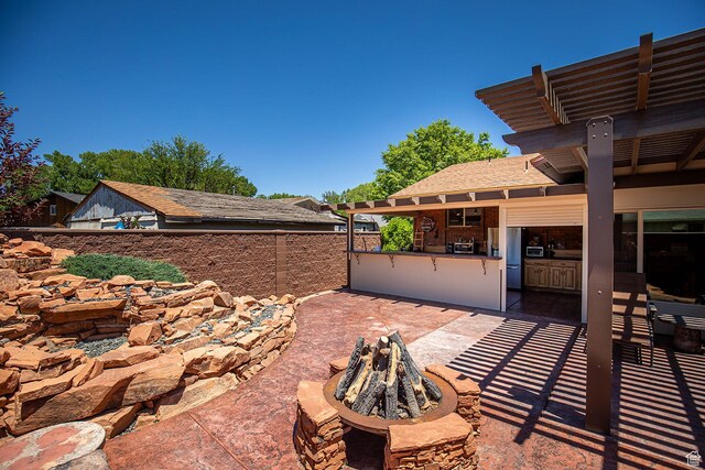 148 S Sunnybrook Dr, Salina, UT 84654 - view of patio / terrace featuring an outdoor kitchen