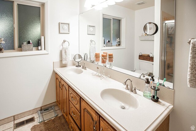 148 S Sunnybrook Dr, Salina, UT 84654 - full bath featuring double vanity and a shower with shower door