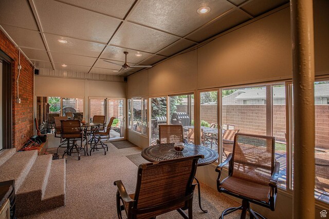 148 S Sunnybrook Dr, Salina, UT 84654 - sunroom featuring carpet floors and recessed lighting