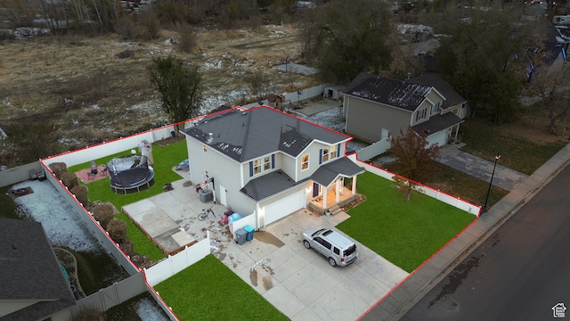 486 N 200 E, Santaquin, UT 84655 - view from above of property featuring property boundaries highlighted