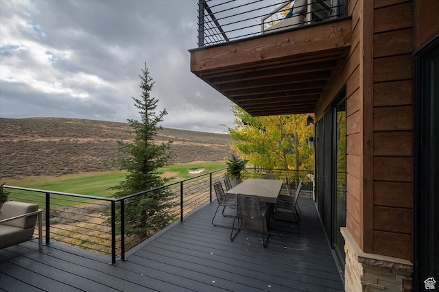6412 Golden Bear Loop W, Park City, UT 84098 - wooden deck with outdoor dining area