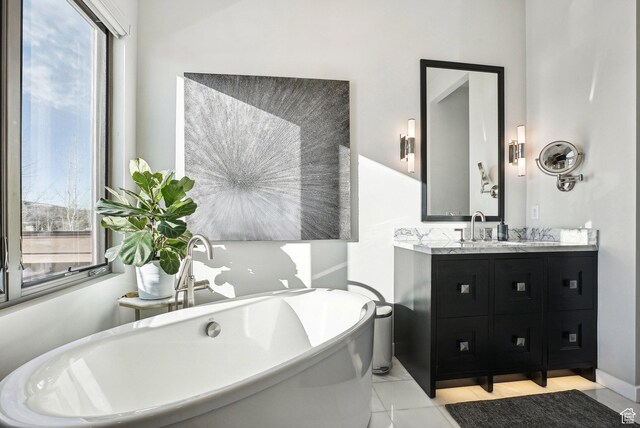 6412 Golden Bear Loop W, Park City, UT 84098 - full bathroom with a freestanding tub and vanity