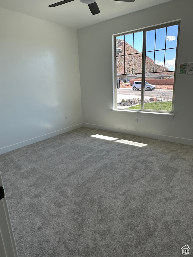 view of carpeted spare room