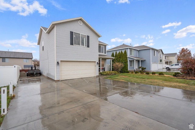 view of front of home featuring a garage