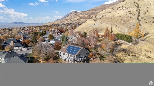 aerial view featuring a mountain view