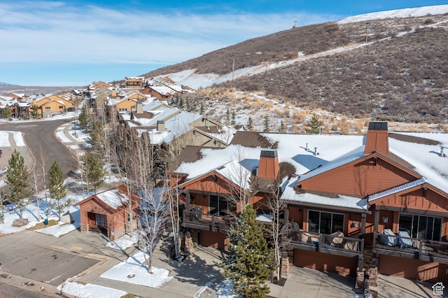 980 W White Cloud Trl, Hideout, UT 84036 - snowy aerial view with a mountain view