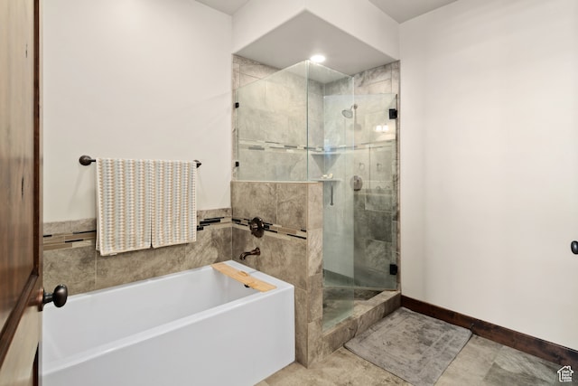980 W White Cloud Trl, Hideout, UT 84036 - bathroom with tile patterned flooring and separate shower and tub