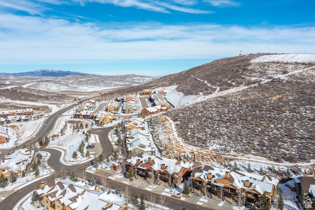 980 W White Cloud Trl, Hideout, UT 84036 - snowy aerial view featuring a mountain view