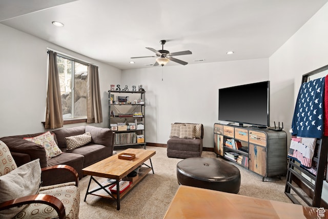 980 W White Cloud Trl, Hideout, UT 84036 - living room with ceiling fan and light colored carpet